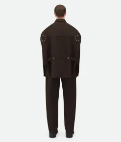 Bicolor Stretch Cotton Parka