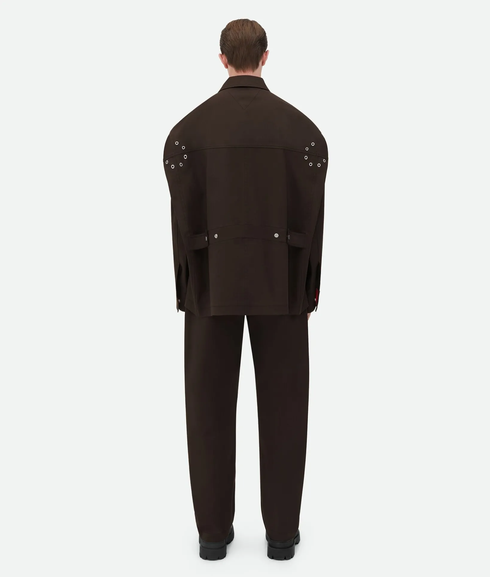 Bicolor Stretch Cotton Parka