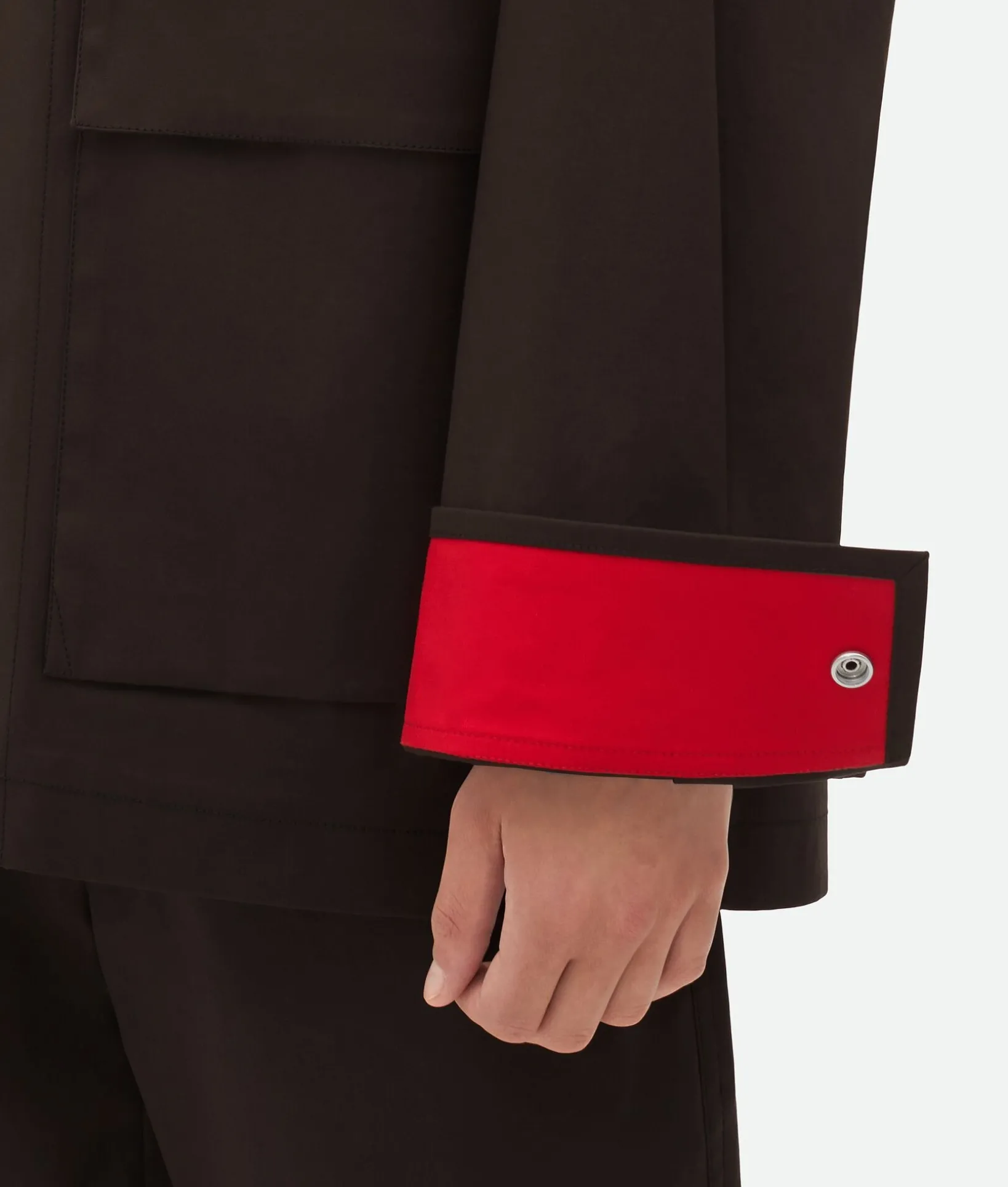 Bicolor Stretch Cotton Parka