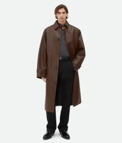 Bonded Leather Trench Coat