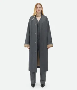 Bonded Wool And Cotton Parka