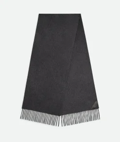 Cashmere Scarf With Leather Patch