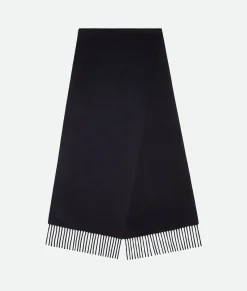 Cashmere Scarf With Leather Patch