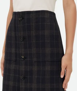 Checked Cotton Mouline Skirt