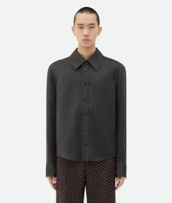 Cotton And Silk Stripe Shirt