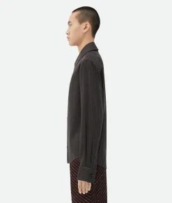 Cotton And Silk Stripe Shirt