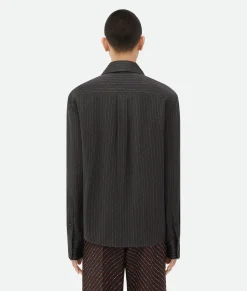 Cotton And Silk Stripe Shirt