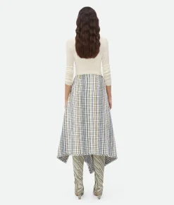 Cotton Check Wrapped Skirt