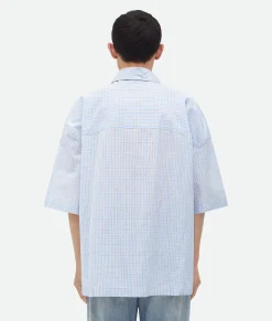 Cotton Linen Check Overshirt With 