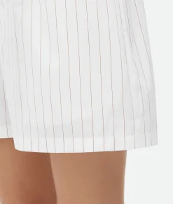 Cotton Pinstripe Shorts