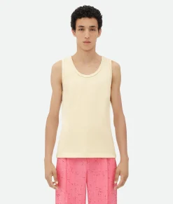 Cotton Rib Tank Top With Label