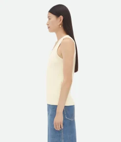 Cotton Rib Tank Top With Label