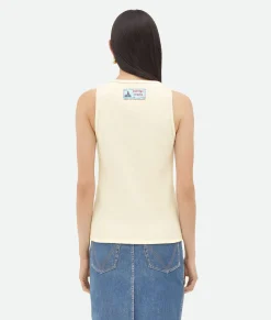 Cotton Rib Tank Top With Label
