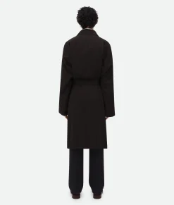 Cotton Silk Parka With Check Lining