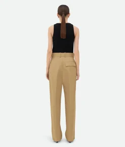 Cotton Twill Tapered Trousers