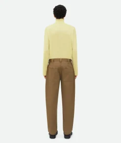 Cotton Twill Tapered Trousers