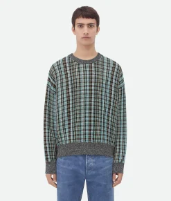 Cotton Viscose Check Jumper