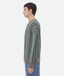 Cotton Viscose Check Jumper