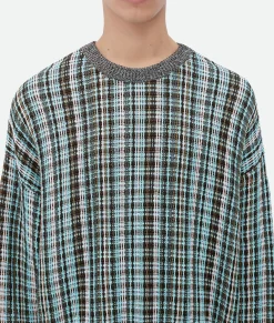 Cotton Viscose Check Jumper