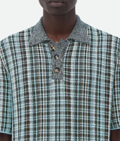 Cotton Viscose Check Polo