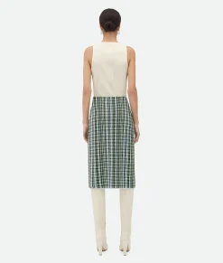 Cotton Viscose Check Skirt