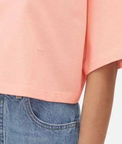 Cropped Cotton Piquet Polo