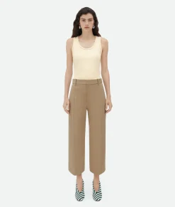 Curved Cotton Trousers