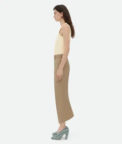 Curved Cotton Trousers