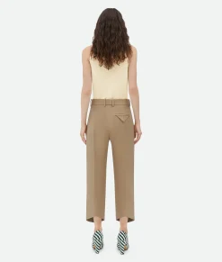 Curved Cotton Trousers