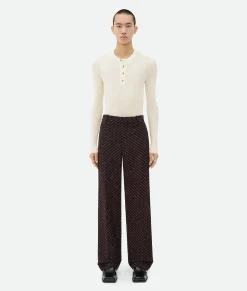 Diagonal Boucle Pinstripe Trousers