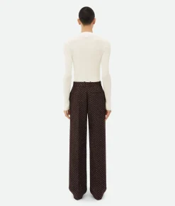 Diagonal Boucle Pinstripe Trousers