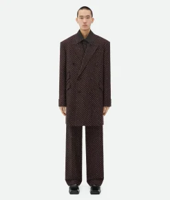 Diagonal Boucle Pinstripe Trousers