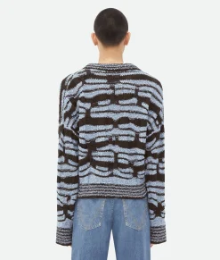 Distorted Stripe Cotton Jumper