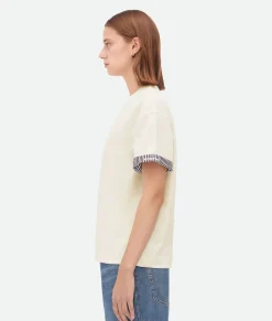 Double Layer Striped Cotton T/Shirt