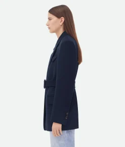 Double Wool Cashmere Belted Jacket