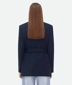 Double Wool Cashmere Belted Jacket