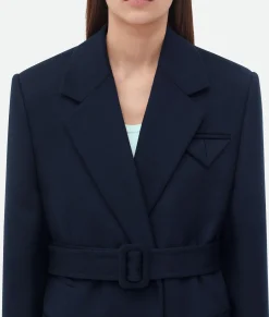 Double Wool Cashmere Belted Jacket