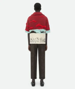 Embroidered Intarsia Wool Shirt