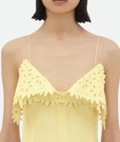 English Embroidery Viscose And Silk Dress