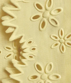 English Embroidery Viscose And Silk Dress