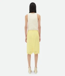 English Embroidery Viscose And Silk Skirt