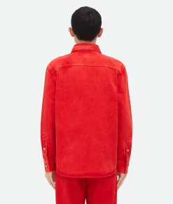 Faded Color Washed Denim Shirt