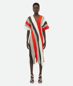 Fluid Viscose Stripe Dress