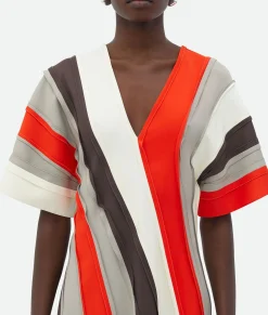 Fluid Viscose Stripe Dress