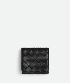 Intrecciato Compact Tri-Fold Wallet