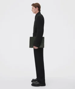 Intrecciato Half Zip Pouch