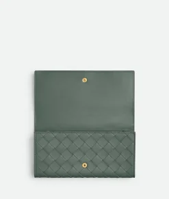 Intrecciato Large Flap Wallet