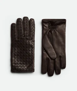 Intrecciato Leather Gloves