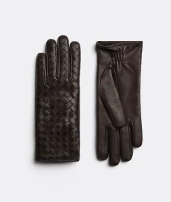 Intrecciato Leather Gloves