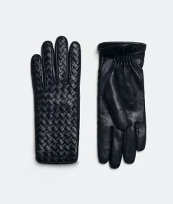 Intrecciato Leather Gloves